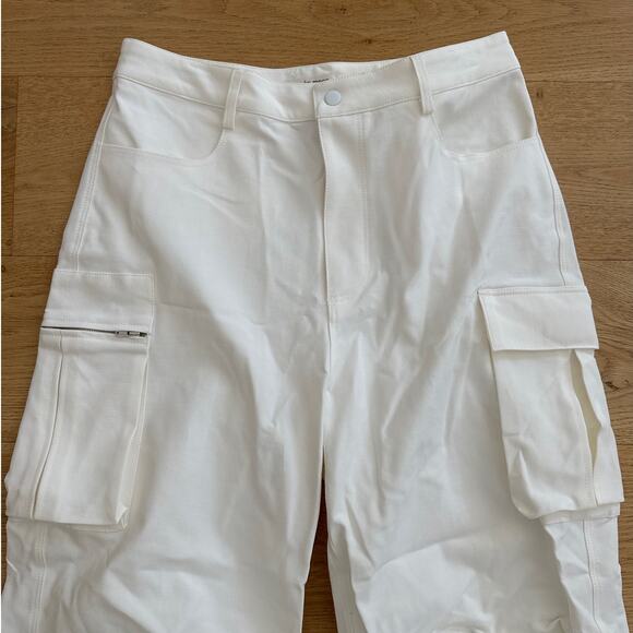Paper Moon - Cargo Pants with Zip Ankles in White - Picture 2 of 5